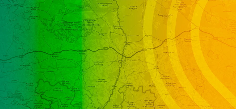 Kartenansicht des Landkreises Görlitz.